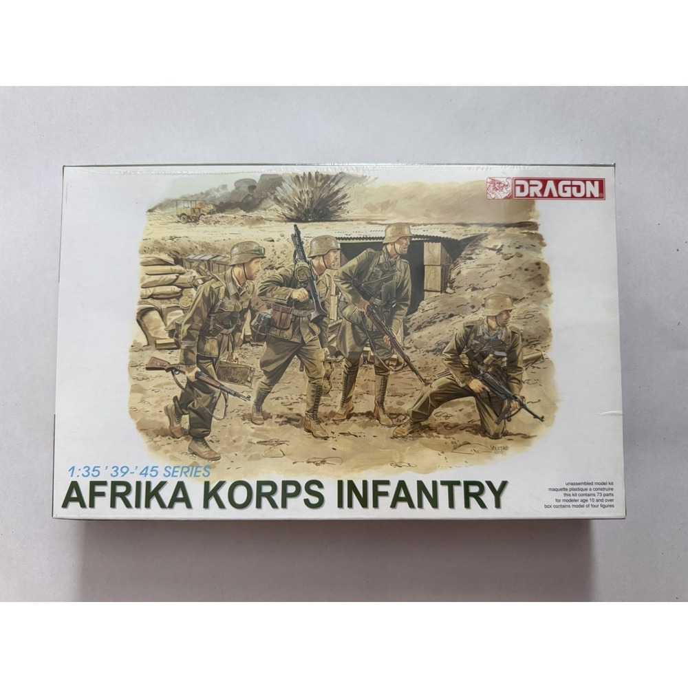 Dragon 6138 Afrika Korps Infantry 1:35 Scale '39-'45 Series Model Kit Sealed